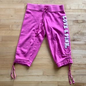 PINK VS | Pink Capri Sweatpants with ties